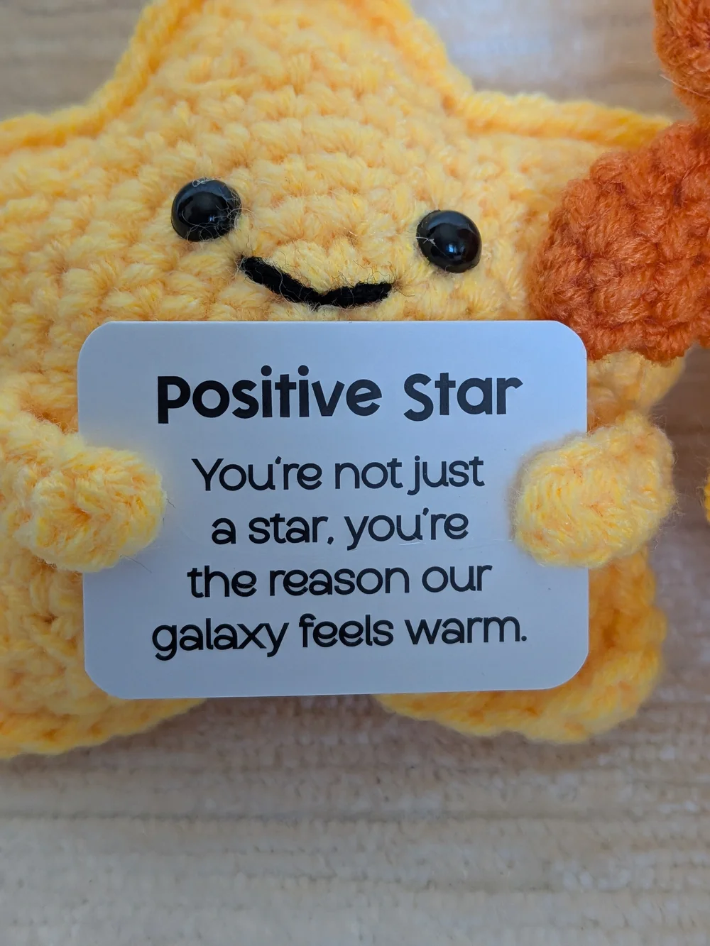 Positive Sun  Star And Moon Crochet Plush - Yellow & Orange All 3 - Picture 7 of 10